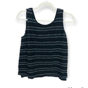 MADEWELL Black Stripped Top size Medium